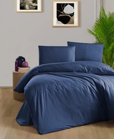 Obliečky damaškové Navy modrá 200x140cm+90x70cm