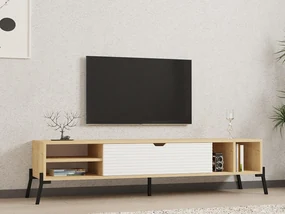TV stolík/skrinka Nusave (dub zafírový + biela) . Vlastná spoľahlivá doprava až k Vám domov. 1095435