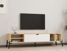 TV stolík/skrinka Nusave (dub zafírový + biela) . Vlastná spoľahlivá doprava až k Vám domov. 1095435