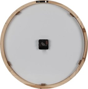 Bielo-hnedé minimalistické nástenné hodiny - Ø 50*4 cm / 1*AA