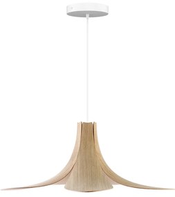 JAZZ | dizajnové drevené svietidlo Farba: Svetlý dub, Sada: Tienidlo + Rosette biely
