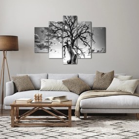 Obraz - Čiernobiely strom (150x105 cm)