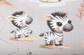 Detské bavlnené obliečky do postieľky 120x90 cm BABYMAM PREMIUM - Dobrodružstvo v džungli