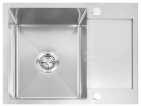 Rea Paul, 1-komorový oceľový drez 600x480x185 mm, brúsená oceľ, ZLE-06009