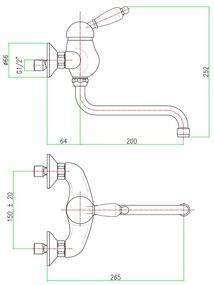 Nástenná umývadlová batéria v striebornej farbe (1 výstup) Kirké White – Sapho