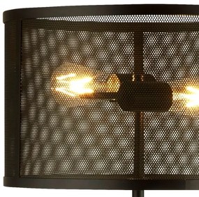 Searchlight EU2832-2BK - Stojacia lampa FISHNET 2xE27/60W/230V čierna
