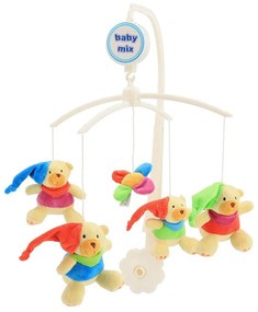 Baby Mix Kolotoč nad postieľku Medvedíky sčiapkami , priemer 36 cm