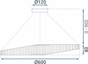 Toolight Toolight, LED krištáľová lampa 42W APP1064-1CP, zlatá, OSW-00676