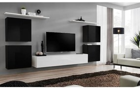Obývacia stena Switch IV Čierna /Biely