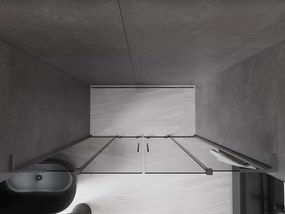 Mexen Velar L Duo, posuvné sprchové dvere do otvoru 200 cm, 8mm šedé sklo, grafit brúsený, 871-200-003-42-66