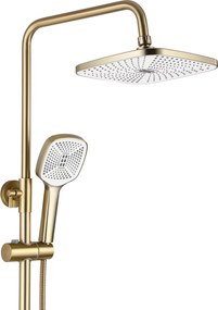 Rea Argus, sprchová súprava s hornou dažďovou a ručnou hlavicou, zlatá matná, REA-P7841