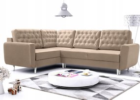 Prešívaná rohová rozkladacia sedačka 250×195 Vysoké nožičky Konžský kontajner RBN07