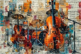 Obraz - Hudobné nástroje (90x60 cm)