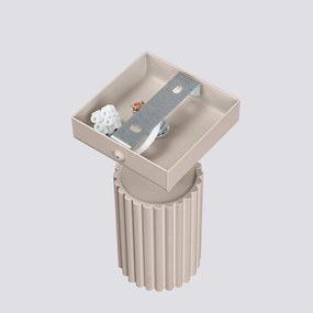 Bodové svietidlo Karbon, 1x tmavobéžové hliníkové tienidlo, (možnosť polohovania)