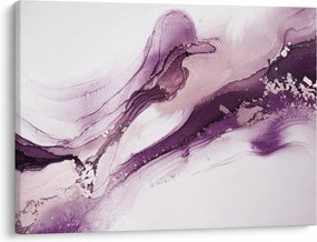 Obraz - Purple fluid art (70x50 cm)