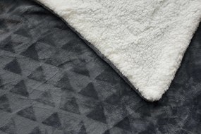 Jerry Fabrics Deka baránková Triangle 150x200 cm - Tmavo šedá