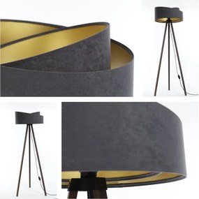 Stojacia lampa GALAXY 1xE27/60W/230V šedá/hnedá
