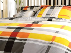 Obliečky z Renforcé bavlny ORANGE KUBE farebné Rozmer obliečok: 70 x 90 cm | 140 x 200 cm