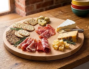 AMADEA Drevená servírovacia doska - podnos, masívne drevo, 25 cm