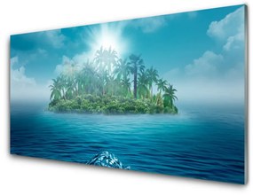 Skleneny obraz Ostrov more príroda 120x60 cm