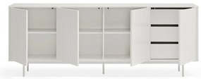 Biela nízka komoda 211x80 cm Sierra – Teulat