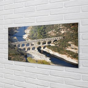 Obraz na akrylátovom skle Rieka rím akvadukty 125x50 cm