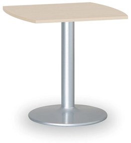 Konferenčný stolík ZEUS II, 660x660 mm, sivá podnož, doska breza