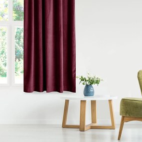Záves AmeliaHome Velvet s priechodkami 140x270 cm vínový