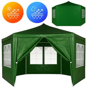 Záhradný pavilónový altánok, s oknami, zelený, MultiGarden
