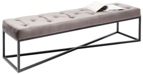Sivá zamatová lavica Kare Design Crossover, 150 cm
