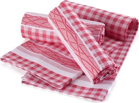 Bavlnené žakárové utierky červené 50 x 70 cm 3 ks