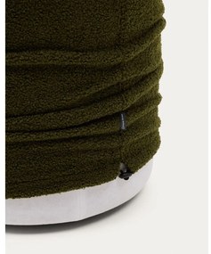 Zelený taburet z textílie buklé Kaeli – Kave Home