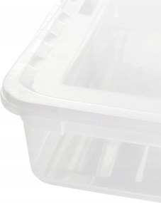Keeeper Úložný box s vekom (má dve funkcie) BEA Clearbox 8L, 39 x 26,5 x 10 cm
