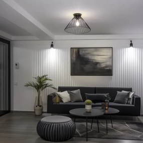 Brilagi - LED prisadený luster CERIA WIRE 1xE27/40W/230V priemer 45 cm čierny