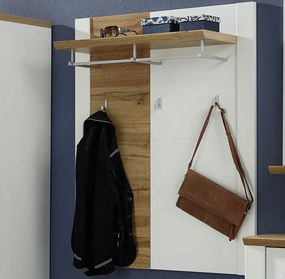 Nástenný vešiakový panel Materio, dub/biely