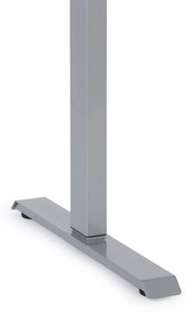 Výškovo nastaviteľný stôl, 2 motory, 745 - 1215 mm, doska 1600 x 800 mm, sivá podnož, wenge