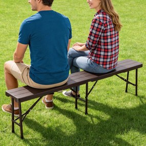 Garden Line SKLADACIA TURISTICKÁ LAVICA 180 x 25 x 43 CM HNEDÁ *0995