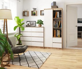 Regál R11 R80 1D 2SZ CLP sonoma / biely