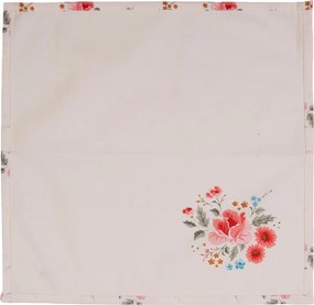 Sada 6ks bavlnených obrúskov s kvetmi Little Rose Colllection - 40*40 cm