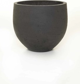 Moderný kvetináč RAFIOT, sklolaminát, výška 21 cm, antracit
