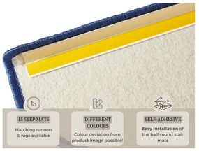 Modré priľnavé nášľapy na schody v súprave 15 ks 23x65 cm Fancy – Hanse Home