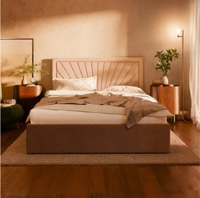 Manželská posteľ VASTO Velvet 160×200 cm modrá