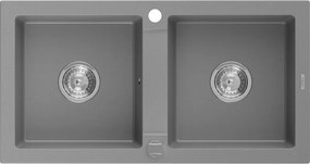 Mexen Mario - drez granitový 82,0x43,6cm, 2-komorový, šedá, 6504822000-71