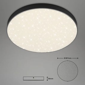 Briloner 7075-415 - LED Stropné svietidlo STAR SKY LED/24,5W/230V pr. 38 cm čierna