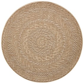 Béžový vonkajší koberec NORTHRUGS Almendro, Ø 160 cm