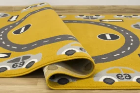 Detský koberec LUNA KIDS 531825/89955 - Autá, horčicový