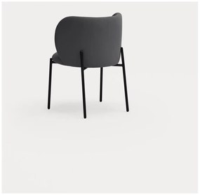 Tmavosivé čalúnené jedálenské kreslá v súprave 2 ks Mogi – Teulat