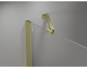 Mexen, Mexen Mist Duo sklápací sprchový kút 115 x 70 cm, priehľadný, brúsené zlato - 8A4-115-070-55-00