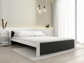 Posteľ IKAROS 140 x 200 cm, antracit/biela Rošt: S lamelovým roštom, Matrac: Bez matraca