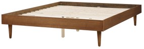 Drevená posteľ 160 x 200 cm svetlé drevo TOUCY Beliani